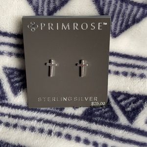 Kohl’s NWT Primrose Sterling Silver Cross Earrings